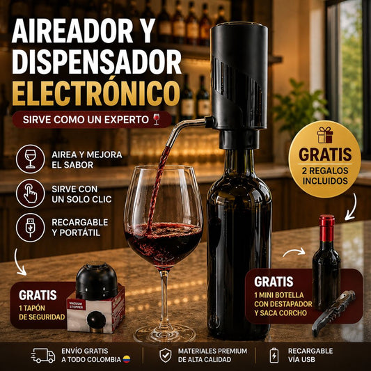 COMBO PREMIUM PARA BEBIDAS – EDICIÓN ESPECIAL 🎁
Llévate GRATIS tapón de seguridad + mini botella con sacacorcho.
