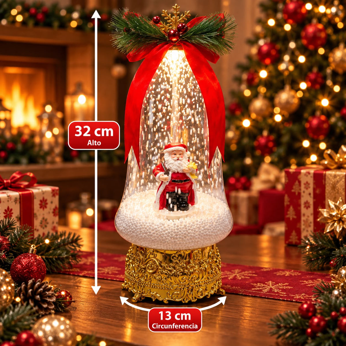 NAVIDAD MAGICA 🎄FIGURAS NAVIDEÑAS DE NIEVE CON MUSICA, LUZ Y MOVIMIENTO✔