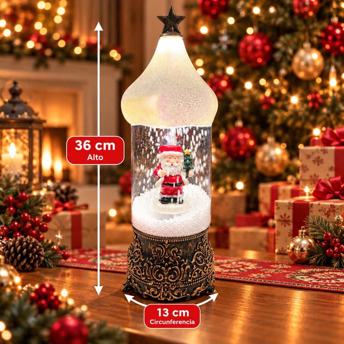 NAVIDAD MAGICA 🎄FIGURAS NAVIDEÑAS DE NIEVE CON MUSICA, LUZ Y MOVIMIENTO✔